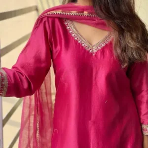 Women Embellished Kurta with Palazzos & With Dupatta