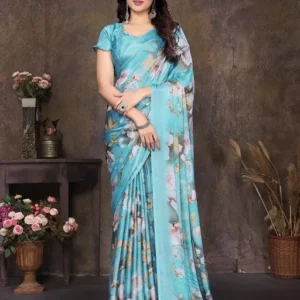 Yashika Women Tussar Silk Printed Saree With Blouse Material |saree for Women | saree collection 2025 | New Sari | Latest Saree
