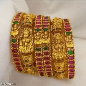South Indian Jadau Kangan Bangle Set For Women And Bride Set Of 6